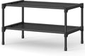 SONGMICS Shoe Rack, 2-Tier Shoe Storage Organizer, Space-Saving, 11.7 x 16.5 x 12.2 Inches, Entryway, Metal Frame, Non-Woven Fabric Shelves, Ink Black ULSH012BH01