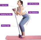 Pedal Resistance Bands with Handles, Durable 6-Tubes Multifunction Pedal Resistance Band, Natural Rubber Foot Pedal Resistance Bands, Fitness Resistance Bands for Abdomen, Waist, Arm, Leg