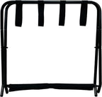 Kings Brand Furniture Shanon Folding Luggage Rack - Suitcase Stand With Storage Shelf - Folding Luggage Rack for Guest Room and Bedroom - Sturdy Portable and Stylish Metal Suitcase Stand - Black
