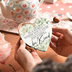 Mtrgdn Inspirational Gifts for Women,Be Kind Wooden Heart Hanging Ornament, Motivational Gifts,in A World Where You Can Be Anything Be Kind 685