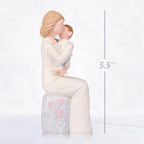 Grandmother and Baby Figurines, Hand-Painted Sculpted Statue, Sentimental Keepsake for First Time Nana or Great Grandmother, Emotional Home Decor Present