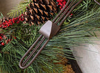 [Front Door WREATH HANGER] - Ivy Design | ADJUSTABLE Hook Length for Tall and Small Doors | PADDING to Prevent Damage like Scratch and Dents | Heavy Duty Cast Iron Metal Hangar - (Brown)
