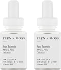 Pura & Brooklyn Candle Studio Home Scent Refill - Smart Air Diffuser - Up to 120-Hours of Luxury Fragrance per Refill - Home Essential - Clean & Safe Diffuser Fragrance - 2 Pack, Fern & Moss