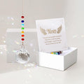 HEGELDA Memorial Gifts for Loss of Mom, Crystal Sun Catcher with Sympathy Poem Card, Refractive Prism Hanging Ornament, Mother Bereavement Keepsake, Premium Gift Box Included