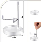 Suzile 4 Pcs Adjustable Metal Arm Display Stand Easel with Acrylic Base Rock Display Easel Holder Acrylic Crystal Clear Plate Stand for Geodes Mineral Agate(Silver,2.8 x 2.8 x 4.1 Inch)