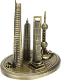 Keenso Shanghai Building Collection Model Reflective Bronze and Gold Vintage Trend Friends Big (Bronze-Small)
