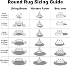 OLANLY Black Round Rugs for Bedroom - Machine Washable, 4 ft Circle Area Rugs for Living Room, Soft and Fluffy Shaggy Carpet for Teen Girls and Boys, Nursery Rooms, Dorms, Home Decor Aesthetic