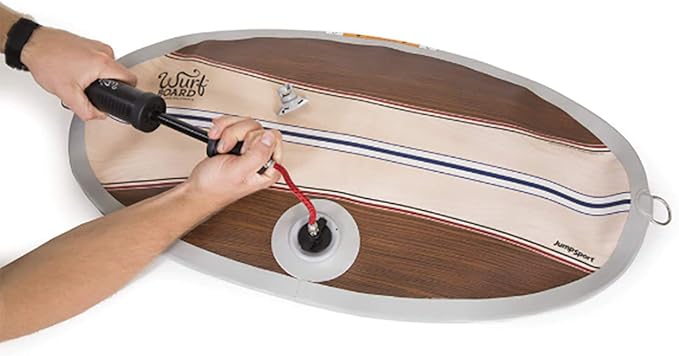 Wurf Board by JumpSport (Santa Cruz or Maui style)| Standing Desk Air-Spring Anti-Fatigue Mat | Improves Circulation, Posture, and Balance | Fully Adjustable, Inflatable Board