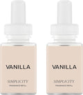Pura & Simplicity Home Scent Refill - Smart Air Diffuser - Long-Lasting Luxury Fragrance per Refill - Home Essential - Clean & Safe Diffuser Fragrance - 2 Pack, Vanilla
