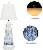 MOMENTS IN TIME LED Lamp with Glitter Water Globe Dual Power Snow Globe Light with USB or Battery Option, Decorative Table Lamp for Decorative Light for Home, Desk, or Tabletop Display