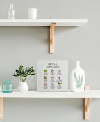 kunlisa Gentle Reminders Mental Health Funny Potted Plant Wooden Box Sign Desk Decor,Rustic Wood Block Plaque Box Sign for Therapy School Counseling Office Wall Shelf Tabletop Decoration