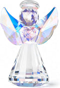 Crystal Guardian Angel Figurine Decoration, Glass Guardian Angel Statue Christmas Birthday Gifts for Women Girlfriend Daughter, Art Collectible Figurines Home Decor (Colorful)