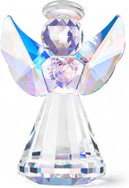 Crystal Guardian Angel Figurine Decoration, Glass Guardian Angel Statue Christmas Birthday Gifts for Women Girlfriend Daughter, Art Collectible Figurines Home Decor (Colorful)