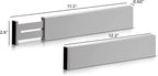 Bambüsi 4-Pack Bamboo Drawer Dividers - 2.6" High, 12.5"-17" Adjustable Drawer Organizers for Clothes, Expandable Dresser Separators in Bedroom/Bathroom/Kitchen/Office Organization and Storage (Grey)