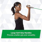 THERABAND Resistance Tubing with Soft Handles, Green, Heavy Level, 48" Latex Stretch Resistance Bands for Exercise, Professional Workout Bands for Upper & Lower Body, Color-Coded Levels
