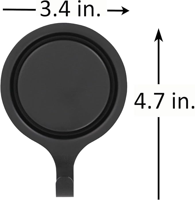 Haute Decor Attract Pinch-Free Magnetic Wreath Hanger (Matte Black) for Metal Doors and Surfaces - Hold Decorations, Signs, and More!