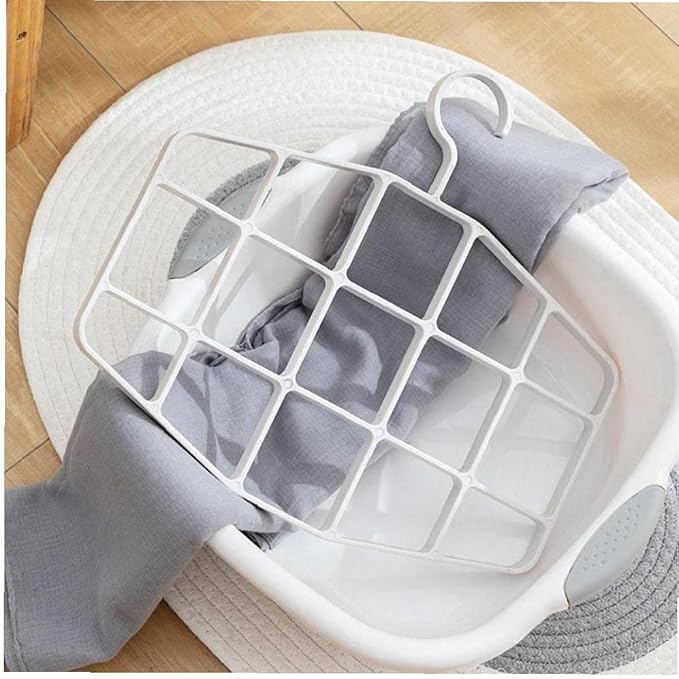 1pc Tiered Scarf Holder, Scarf Hanger Space-Saving Hanging Wardrobe Organiser for Scarves Ties Belts (White)