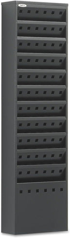 Safco 4321BL Steel Magazine Rack, 11 Pockets - Durable Wall Mounted Black Steel Construction with Optional Base - Perfect Office or School Resource Solution