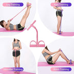 21 Fitness Resistance Bands-4 Tube Pedal Ankle Puller,Upgraded Stretch Bands for Exercise Sit Up Exercise Equipment,Multifunction Tension Rope,Foot Pedal Resistance Bands for Women Men