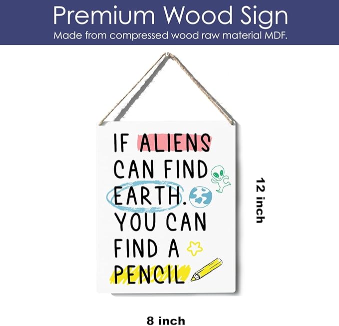 Xiolcxdr Funny Classroom Wall Art Decor Teacher's Day Teacher Gifts for Women Man First Day of College Daycare Gift Math English Algebra Science History Chemistry Classroom Wall Sign