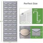 Unjumbly Baseball Hat Rack, 27 Pocket Over-The-Door Hat Organizer with Clear Deep Pockets to Display Baseball Caps Collection, Complete with 3 Over Door Hooks (Grey, 27 Pockets)