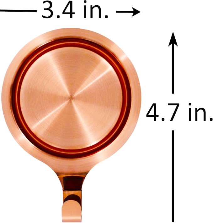 Haute Decor Attract Pinch-Free Magnetic Wreath Hanger (Brushed Copper) - 1 Pack - Safe Wreath Holder Hook for Metal Doors and Surfaces
