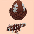 Enchanted 3D Egg with Miniature Inside - Handcrafted Printed Collectible | Fantasy Decor & Gift (Football Dragon & Egg (Box))