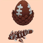 Enchanted 3D Egg with Miniature Inside - Handcrafted Printed Collectible | Fantasy Decor & Gift (Football Dragon & Egg (Box))
