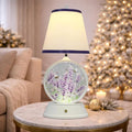 MOMENTS IN TIME Table-top LED Lamp with Glittering Snow Globe Spinning Water Globe with USB Cable, (Battery Operated Optional)