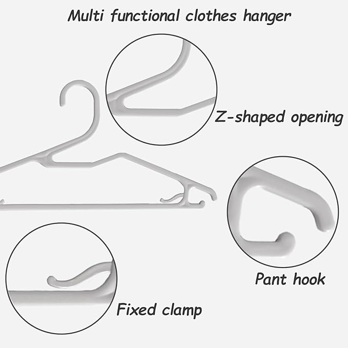 Clothes Hangers 16.5", Blouse Hanger with Z-Shape Opening, Short Neck Hangers for Closet, Coat Hanger for Adults Suit, Hoodies, Shirts, Jacket, Plastic Shirt Hangar for Men Grey, 20 Pack