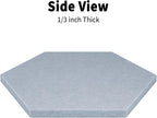 10PCS Hexagon Cork Board Tiles Alternative - 12x10 Inch Frameless Felt Bulletin Board for Wall, Adhesive Cork Board Tiles for Office & Home Decor, Sound Absorbing Pin Boards for Walls & Photos