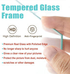 KTKDE 8x8 Picture Frames Black Woodgrain, with Removable Mat for 4x4 Photo,Modern Style Wood Composite Frame Studio Gallery Frame- Real Glass for Wall Mount & Table Top Display