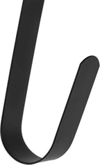 RN'D Over Door Wreath Hanger Hook - Thin Metal Overdoor Wreath Holder Seasonal Hanger Hooks for Front or Back Door (Black, 15")