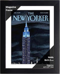 Creative Picture Frames 8 x 11.5 Magazine Frame with Full-Strength Glass, Holds Up To A 1/8" Thick Media with Installed Hangers for Easy Mounting, 11x14 Black Frame with White Mat