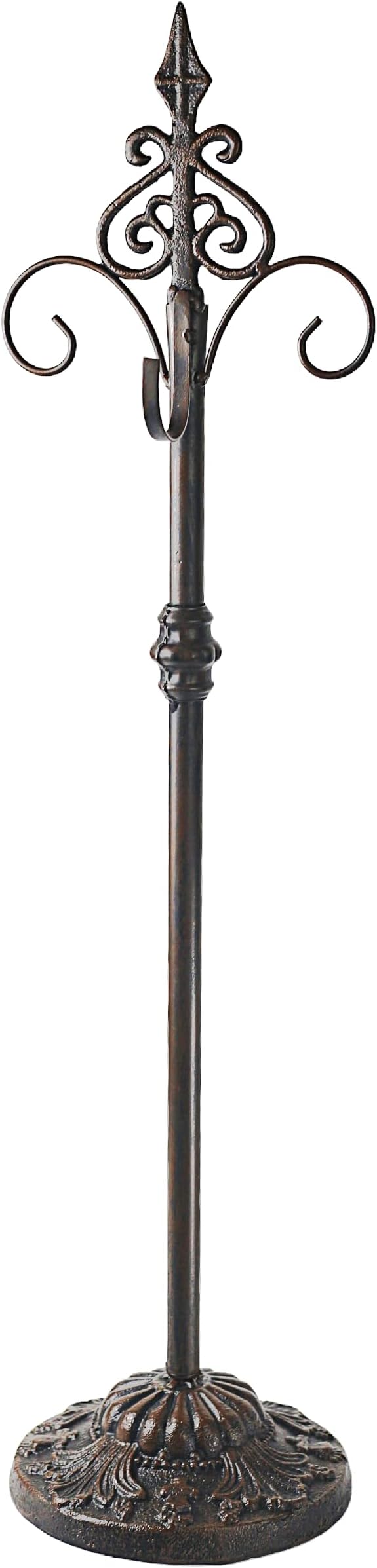 Display Stand for Wreath Handbag Purse Standing Metal Wreath Hanger Holder on Tabletop or Floor(Antique)