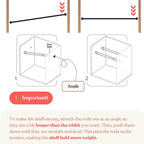 Tension Rod Shelving Expandable Closet Tension Shelf Storage Rack - No Drill Cabinet Tension Rod Shelf for Closet No-Slip | Shelves for Cabinet (NO Screw Installation)