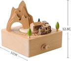 EDSG Personalized Music Box Custom Wooden Music Box Gifts for Birthday Christmas Engraved Rotating Musical Boxes Figurines with Any Name for Kids Girls Boys Daughter Home Decor (Design 1)