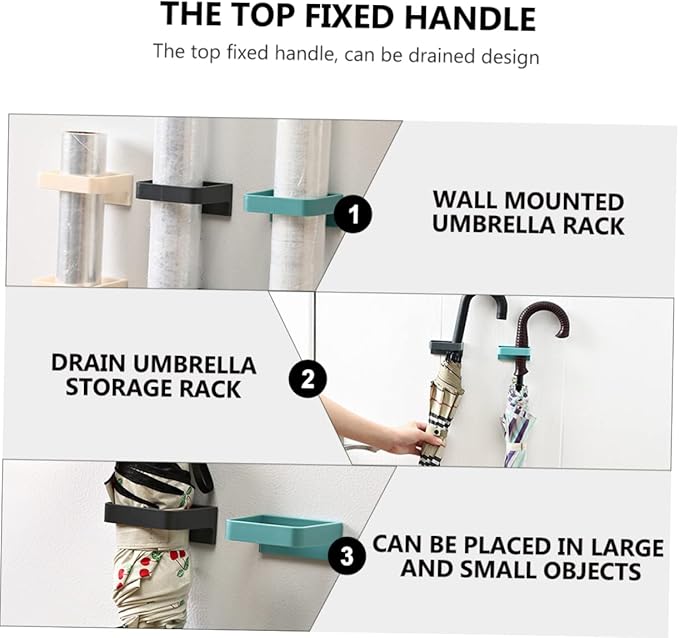 Cabilock 12sets Wall Hanging Umbrella Racks Stylish Umbrella Holders for Entryway Compact Design for Neat Storage Material Rounded Corners for Home Organization