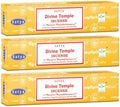 3 Packs Original Satya Sai Baba Nag Champa Incense Sticks Joss Insence - Insense 15g x 3 Box NagChampa Agarbatti (Divine Temple)