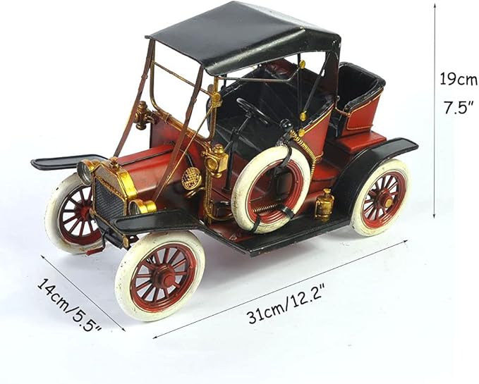 Iron Antique Vintage Car Model Retro Home Decor Collectible Vehicle Hobby Gifts