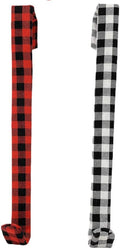 Regent Products Red and Black Buffalo Check Fabric Covered Wreath Hangers, 2-Pack