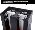 Commercial Metal Umbrella Holder,Umbrella Stand, Double Umbrella Automatic Packing Machine Automatic Wet Umbrella Bag Wrapper, with 200 Bags(Silver)