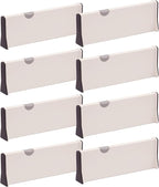 Set of 8 Adjustable Drawer Dividers Organizer Separators Plastic Dresser Organizer for Bedroom, Bathroom, Closet, Office Desk, Kitchen Storage