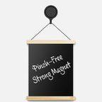 Haute Decor Attract Pinch-Free Magnetic Wreath Hanger (Matte Black) for Metal Doors and Surfaces - Hold Decorations, Signs, and More!