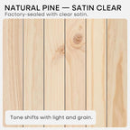 Homeforia 42 inch Natural Floating Shelf, High End Solid Real Wood 42inch Small Floating Shelves for Wall Mounted, Natural Wooden Floating Shelves, Heavy Duty Bracket, 42 X 6.5 X 1.75 in, Set of 3