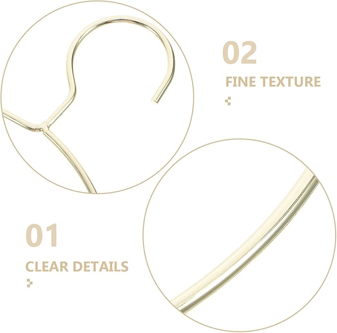 3pcs Golden Metal Scarf Ring Hangers and Belt Organizer, Round Iron Clothes Rack for Women’s Tie Storage, Wall Closet Accessory for Scarves, Shirts, and Jackets