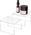 Acrylic Shelf Riser 6x5.1x4 pack of 2, Clear Acrylic Stand for Figure, Cosmetics, Bags, Shoes, Toys, Collectibles, 6x5.1x4 Inch
