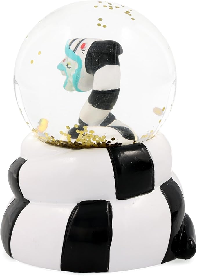Beetlejuice Sandworm Mini Light-Up Snow Globe with Swirling Glitter Display | 3 Inches Tall