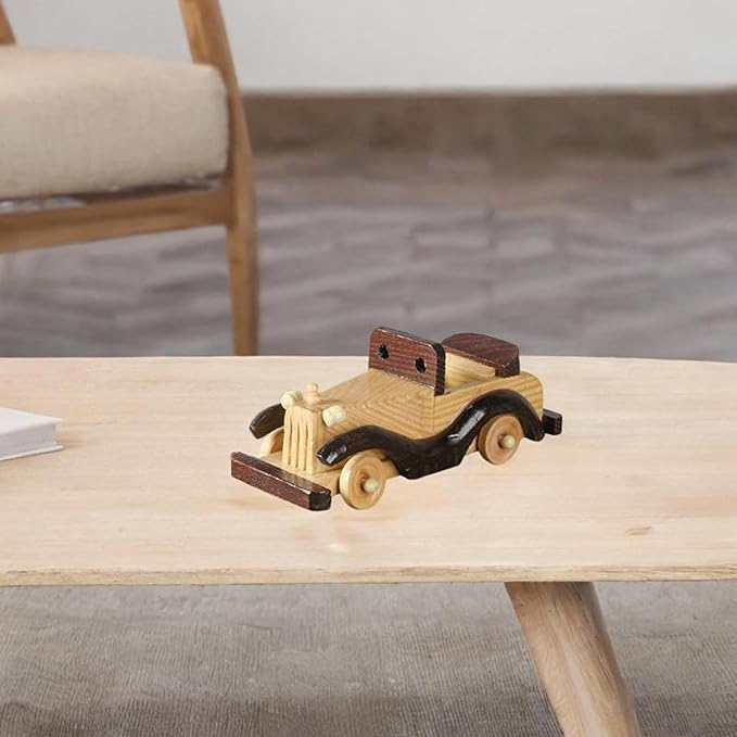 MagiDeal Vintage Car Model Miniature Automobile Antique Design Collectible Vehicle Figurine Wooden Ornament for Lovers Adults Him Son, Style C