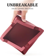 Cigar Ashtray,Large Cigar Ashtrays for Outdoors/Patio/Outside/Indoor,Unbreakable/Non-slip/Burn-resistant Silicone Outdoor Ashtray,Built with Extra Wide Holder (Red)